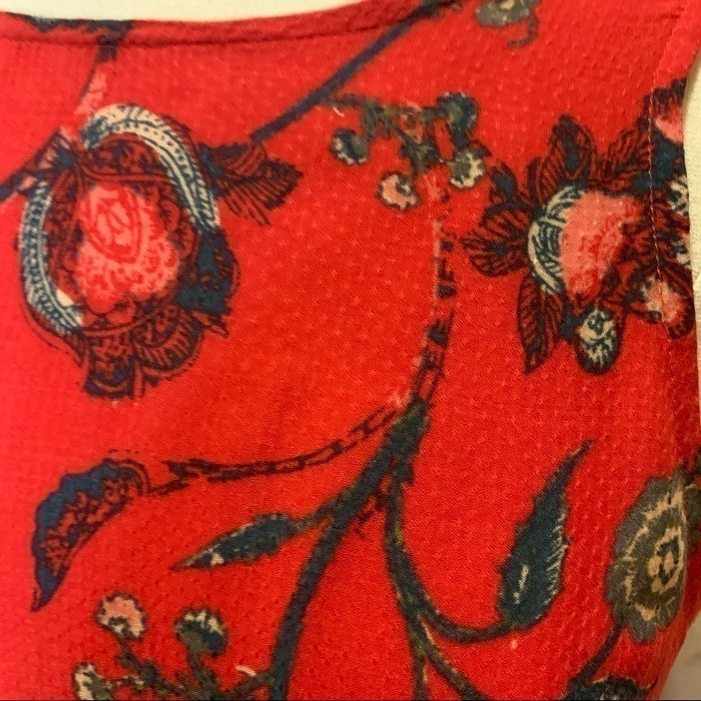 Free People Dobby Dot Voile Dress in Vintage Red in Size XS - Picture 10 of 11